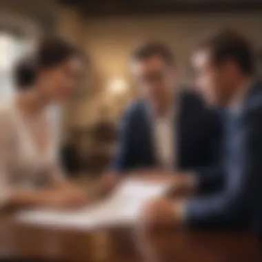 A wedding planner reviewing insurance documents with a couple.