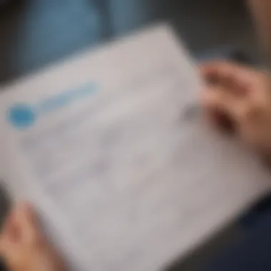 Insurance Policy Coverage Hand holding an insurance policy document with highlighted coverage details