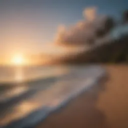 A scenic view of Honolulu's stunning coastline at sunset