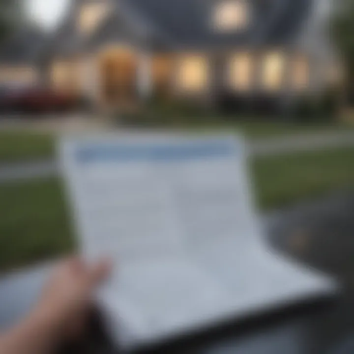 Homeowner reviewing insurance policy documents