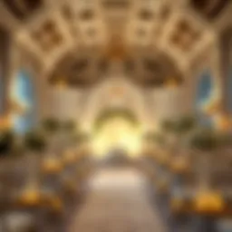 Elegant wedding venue with decor