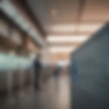 An airline representative checking vaccination status at a boarding gate.