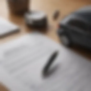 A close-up of a legal document and a pen, signifying legal processes.