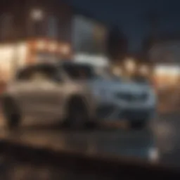 A person researching car prices on their laptop